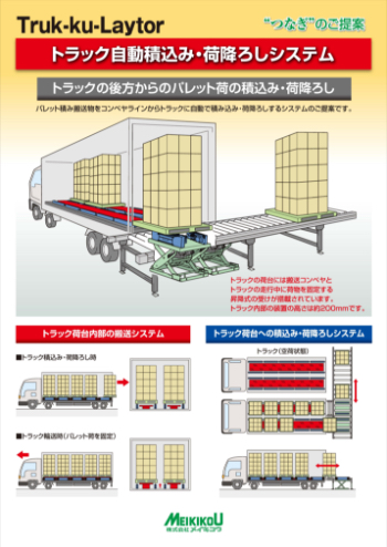 パレット積荷用トラック自動荷役（後方向）