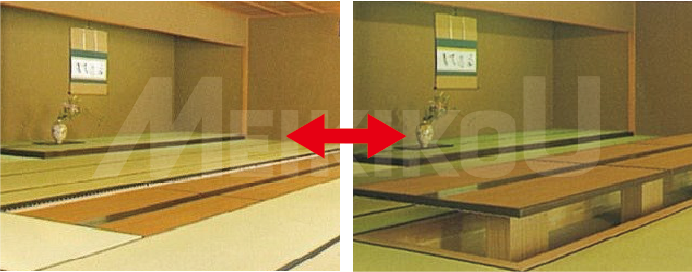 伝導昇降堀座卓
